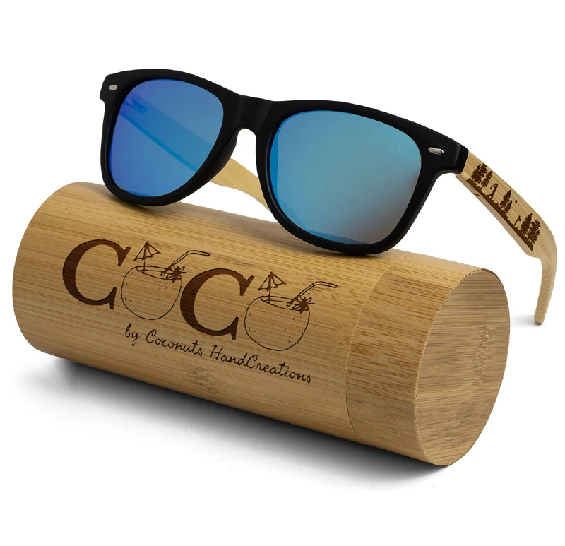 high quality lentes de sol bambu wood recycled plastic pc sunglasses engraved logo fashion retro sun glasses polarized luxury