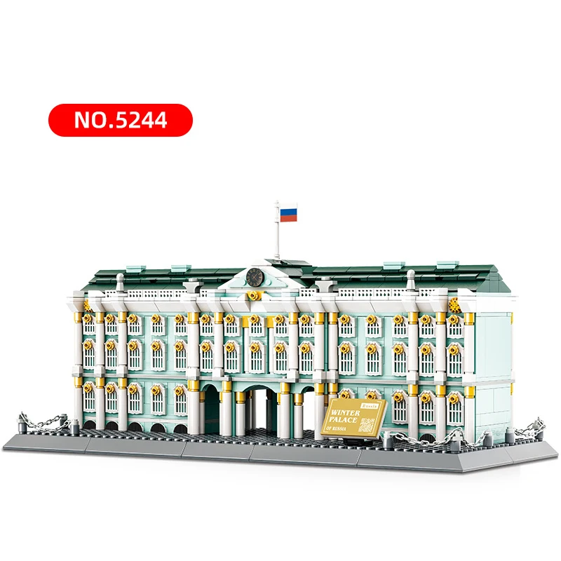 5244 Building Brick Set World Structure Landmark Russia Petersburg Winter Palace-Saint Children Building Blocks Construct Toy