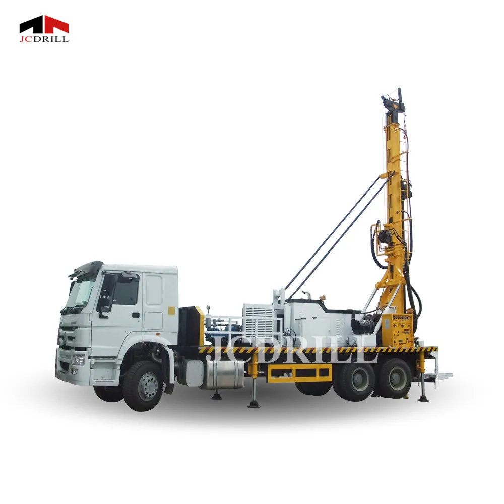 400m Truck mounted hydraulic rotary Water well drilling rig with 4ton tool winch and hydraulic wrench on board