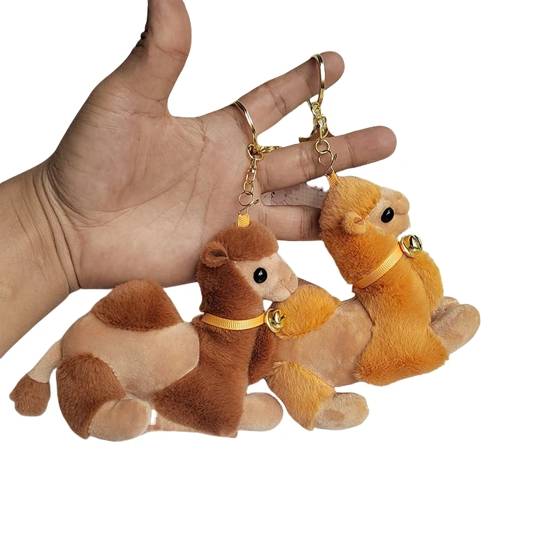 Wholesale Camel Keychain Stuffed Animals Toys Desert Key Chains Zoo Keyring Claw Machine Plush Doll