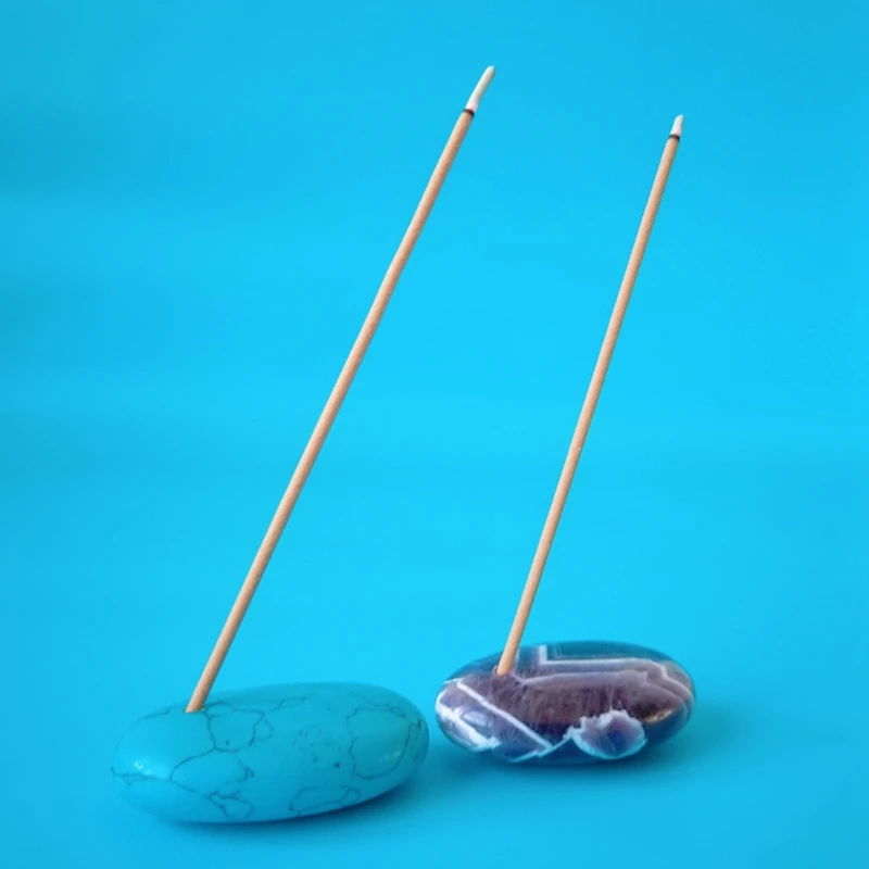 Custom blue turquoise stones healing stones natural gemstone Incense Holder for sacrificial activities