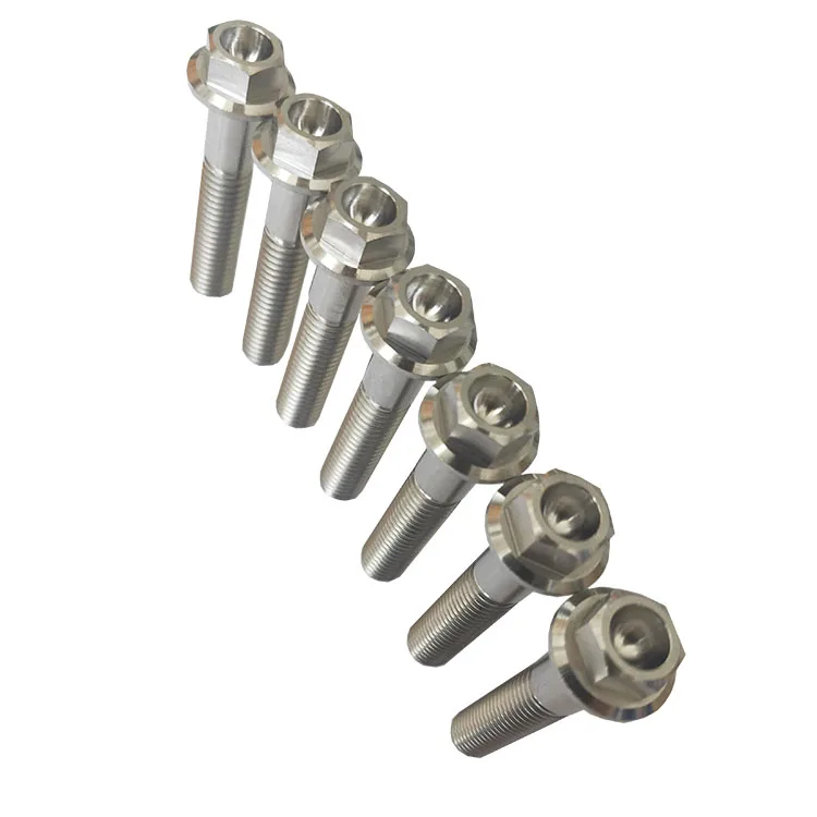 factory price of M8X45x1.25mm Titanium Flange Bolt flange screw motorcycle fasteners