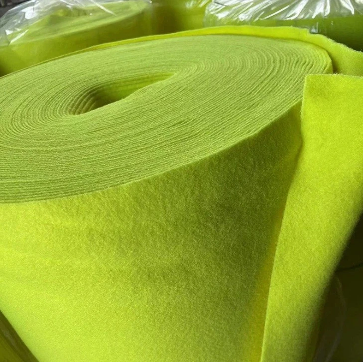 Cheap Factory Price Custom Color Non-Woven Fabric Tennis Ball Felt Fabric Rolls Needle Punched Felt