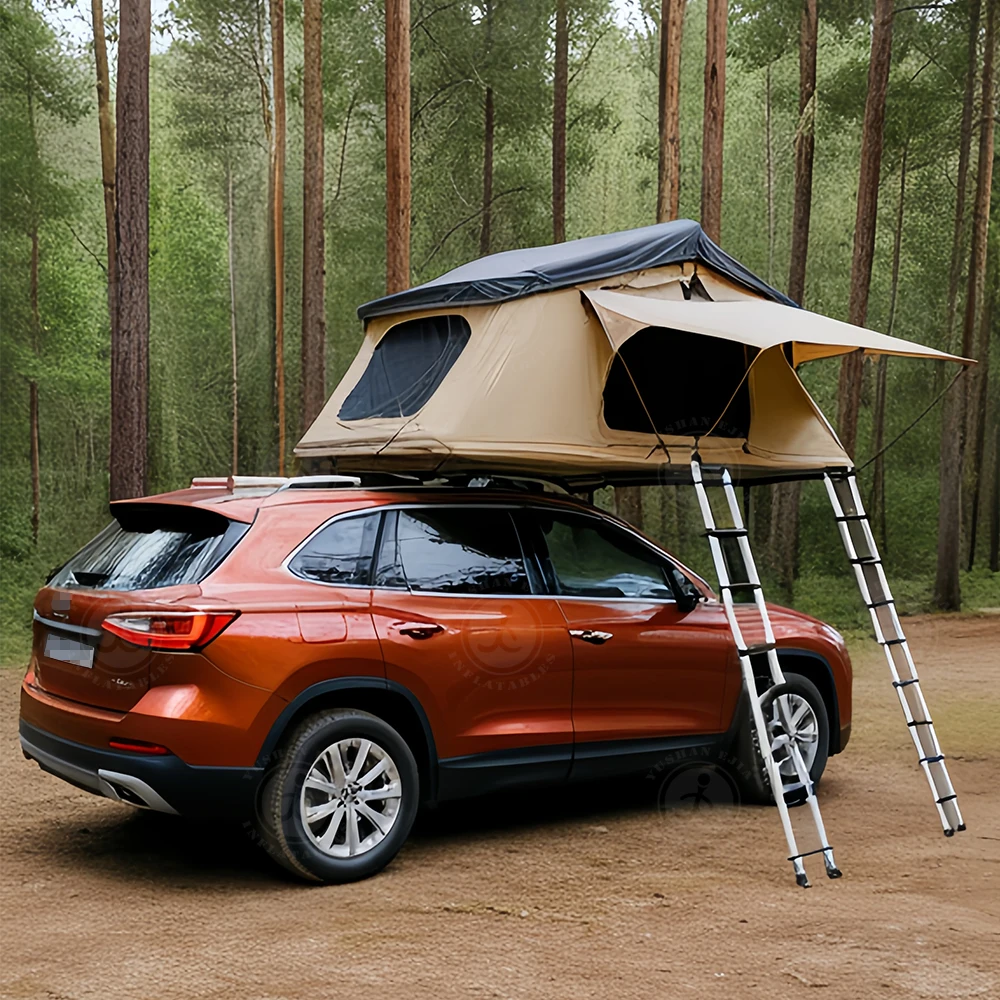Wholesale car tent with paddel PVC fabric bottom inflatable car roof top tent Waterproof with rooftop tents platform
