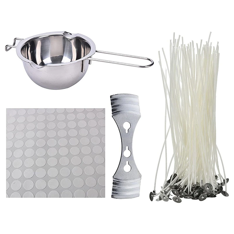 
202Pcs Candle Making Kit Includes Double Boiler Pot Prewaxed Candle Wicks Candle Melting 