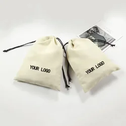 Customised  logo and size calico dust bag wholesale reusable organic polyester bags for storage