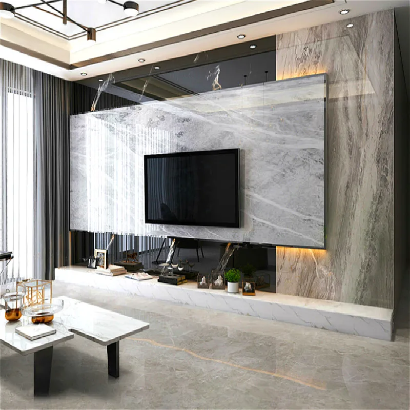 Современный свет Роскошный каменный декоративный шкаф плитка фон настенный шкаф Мраморный ТВ шкаф