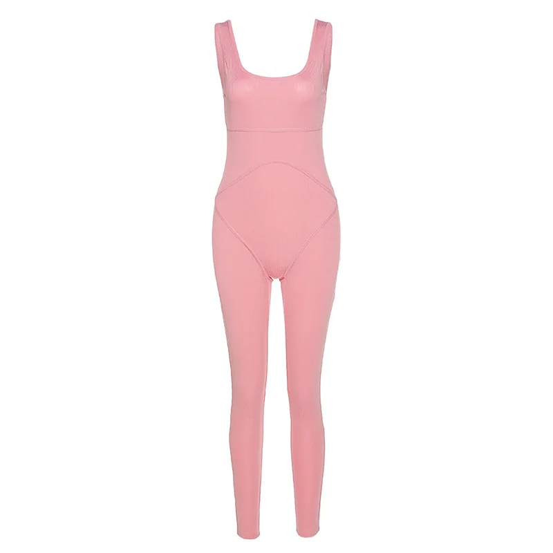 Женский сексуальный цельный топ без рукавов неоновый облегающий клубный короткий комбинезон