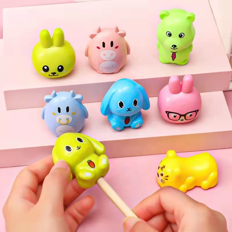 Wholesale custom plastic creative cartoon cute animal pencil sharpener