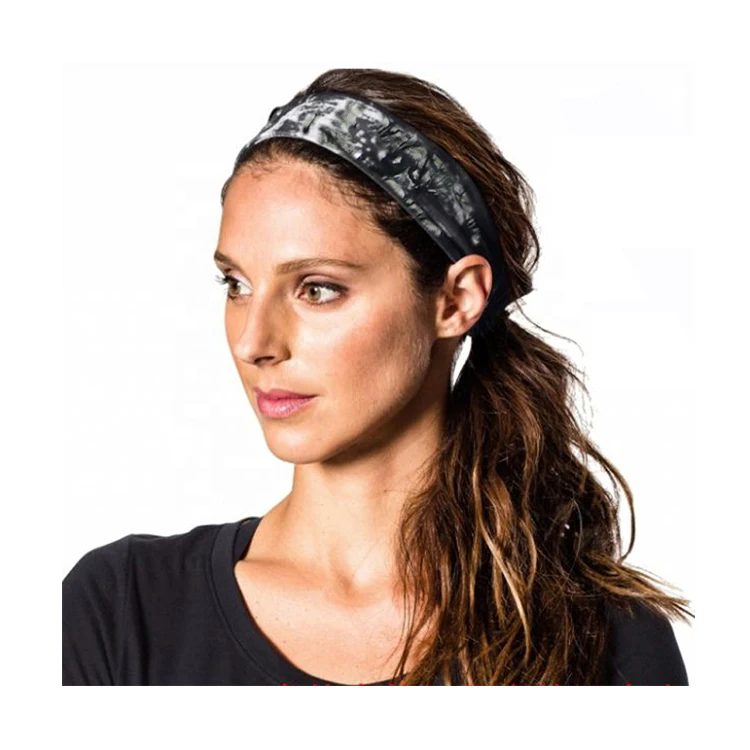 Professional Sports Fitness Sweat Absorbent Yoga Elastic Hairband Tie Dyed Sports Hair Accessories Cotton Printed Headband