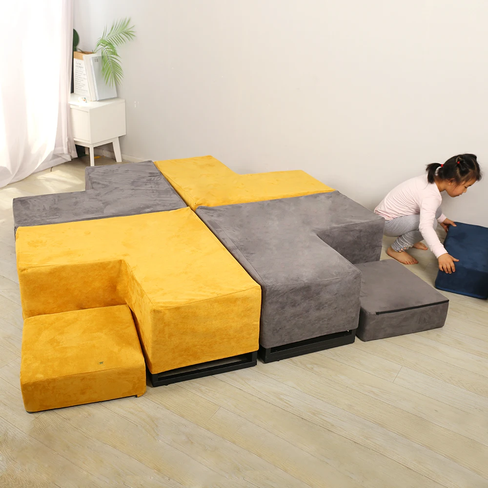 8pcs Hot Selling DIY Sofa Set Adjustable Metal Sofa modern modular Living Room L/I/U-shape Sofa furniture sectional sofa
