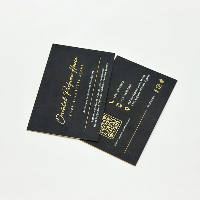 Биоразлагаемая пользовательская визитная карточка с золотым краем