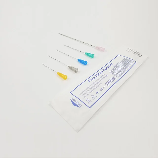 High Quality Disposable Needle For HA Dermal Filler Injection CE Marked 18G-27G Micro Cannula Blunt Type