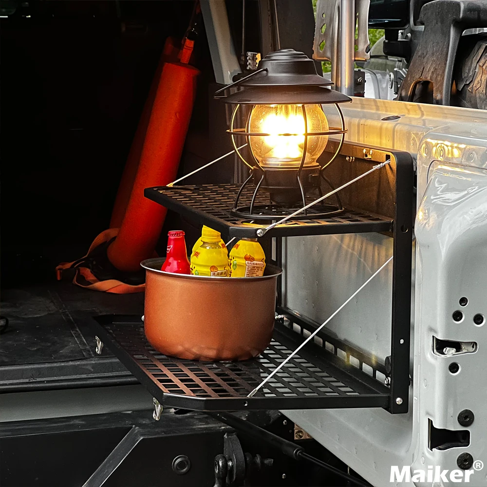 Maiker Double Tailgate Table For Ford Bronco Manufacture Accessories 4x4 Offroad Rear Door Frame Table For Bronco