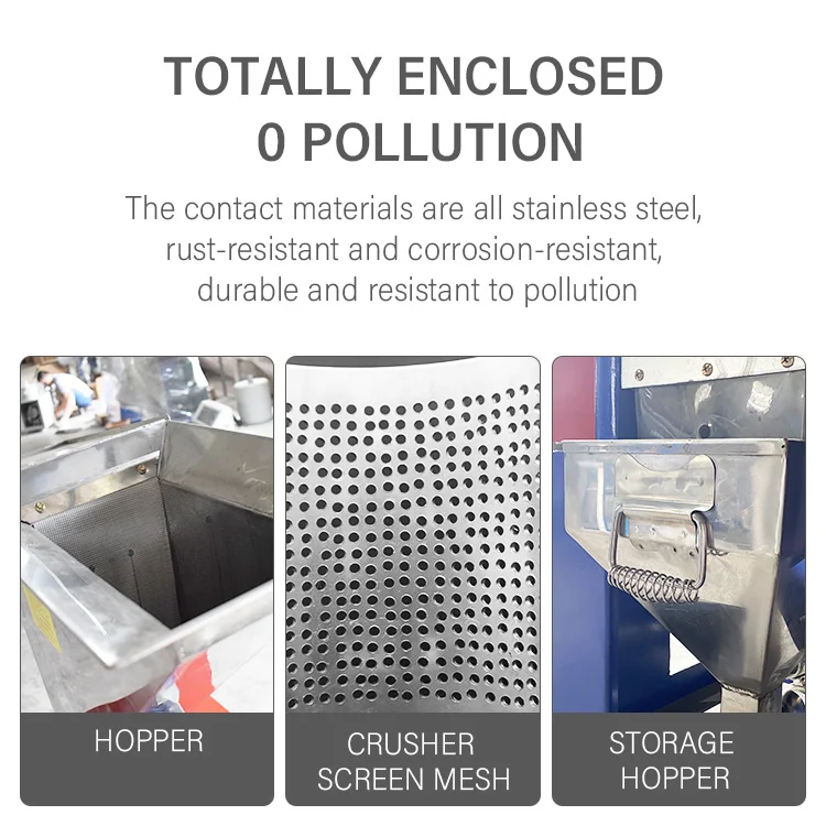 slow speed shredder silent shredder-recycling single shaft 30-200kg/h SKD-11 mesin penghancur plastik mini plastic crushing mach