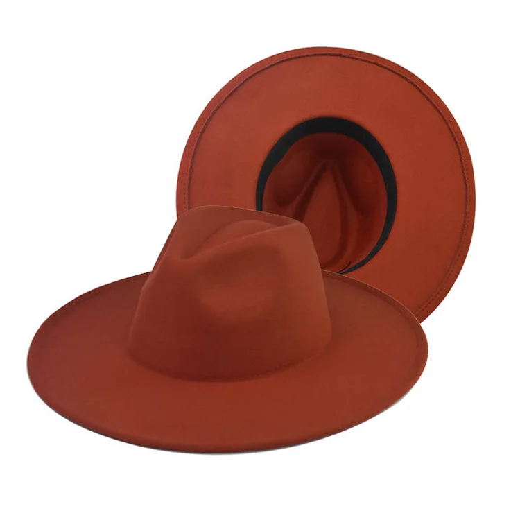 Модная плотная фетровая шляпа в британском стиле, белая Федора, шляпа с широкими полями, шляпа на заказ