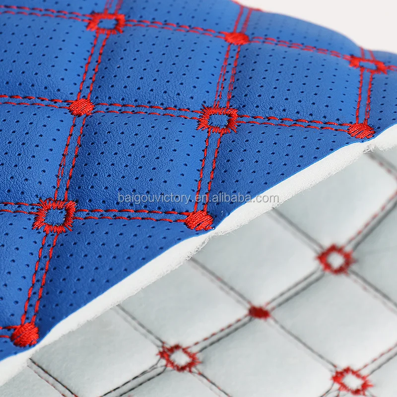 1.8M Width  Diamond Stitching Perforated Leather For Car Mats Making