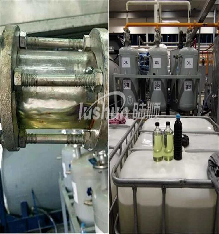 Black Engine oil recycling plant for regeneration various waste car oils