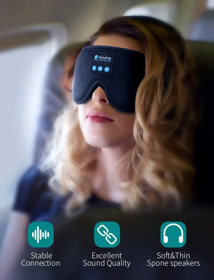  3D Беспроводная 5 0 музыкальная глазная Накладка для звонков бинауральная стереомузыка затенение