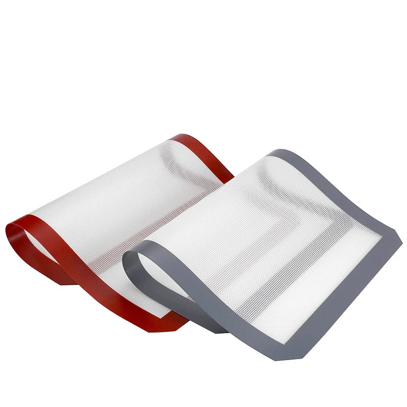 Custom kitchen pastry and baking tools non stick silicone macaron baking mat glass fiber pastry mat