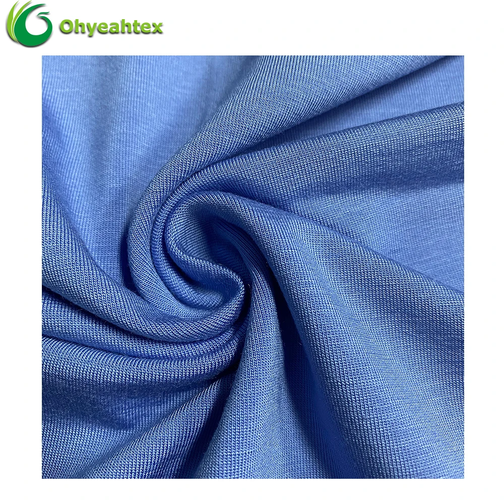 Moisture-Absorbent Cheap 95/5 Bamboo Spandex Jersey Fabric 220 Gsm for T-shirt