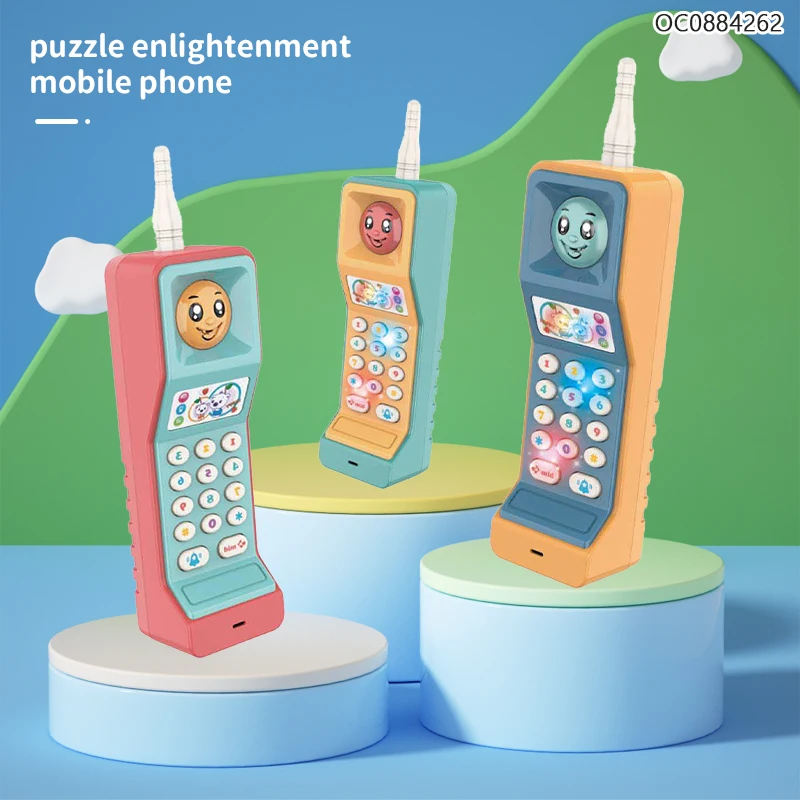 Multi-function simulation smart phone toy musical baby mobile for kids