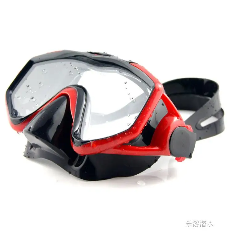 Snorkeling Gear Mask -  Clear Lens with Wide View Tempered Glass Goggles, Scuba Diving Equipment Mask