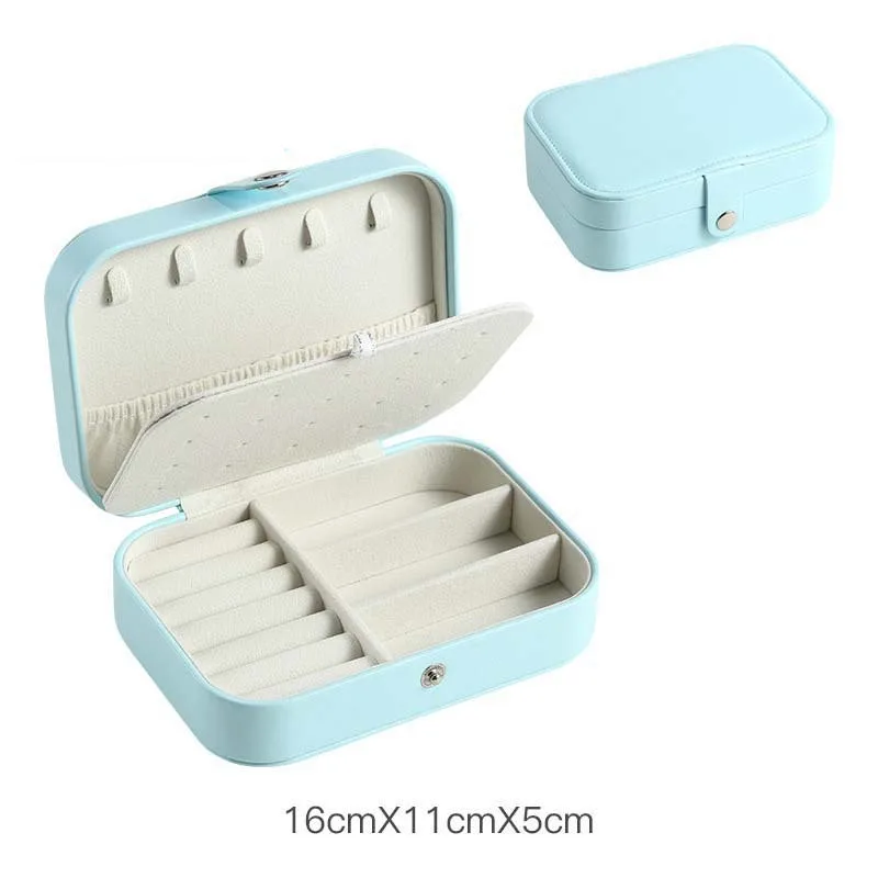 Custom Wholesale Earring Ring Luxury Display Necklace Jewelry Case Organizer Girls Travel PU