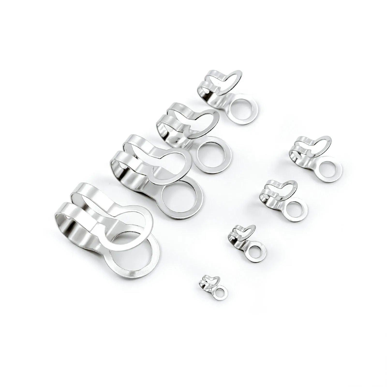 304 stainless steel glass bead chain clasp double ring closing clasp jewelry accessories buckle