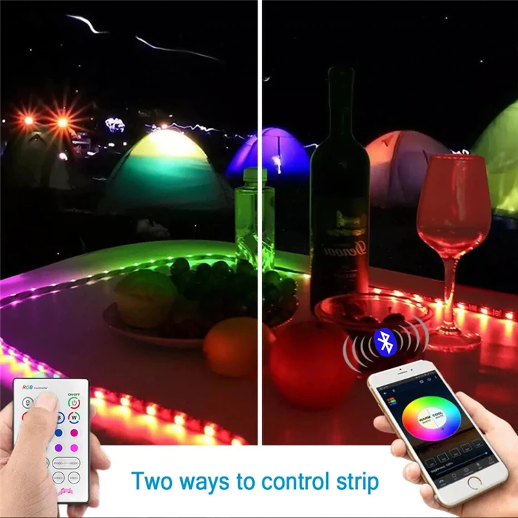  Умная Неоновая Гибкая наружная гибкая лента 220 В 5050 SMD 5 м RGB водонепроницаемая светодиодная