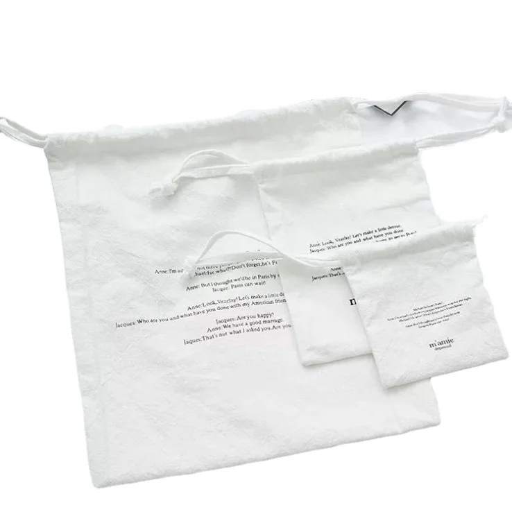 Factory Wholesale Custom Gift Packaging Cotton Linen Drawstring Jewelry Dust Small Drawstring Pouch