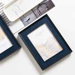 Modern light luxury model room leather photo frame leather photo frame set decoration picture frame soft decoration 6 inch 7 inc