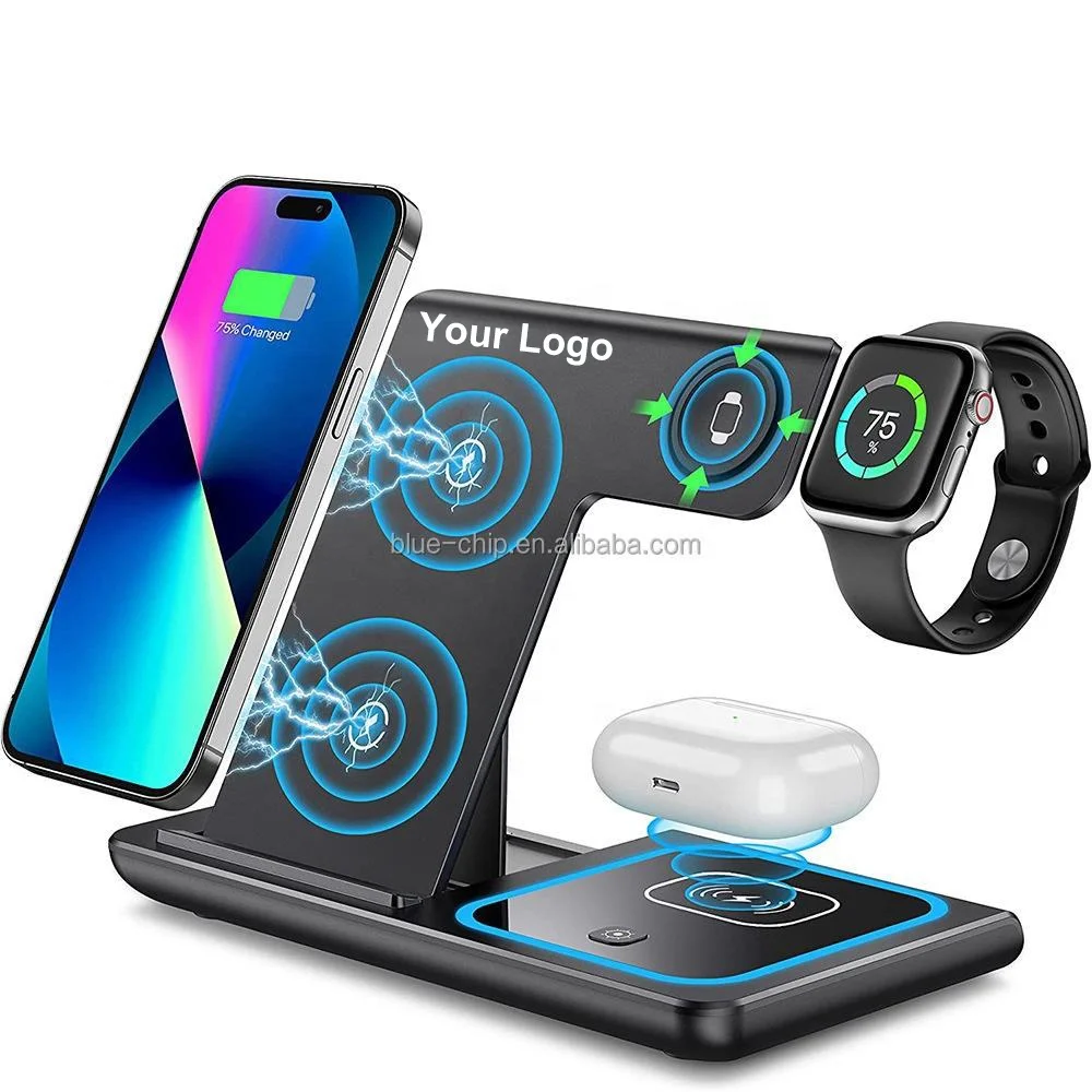 2024 Multi Function Table Bedside Universal Support QI Fast Charging Phone Magnetic Wireless Charger