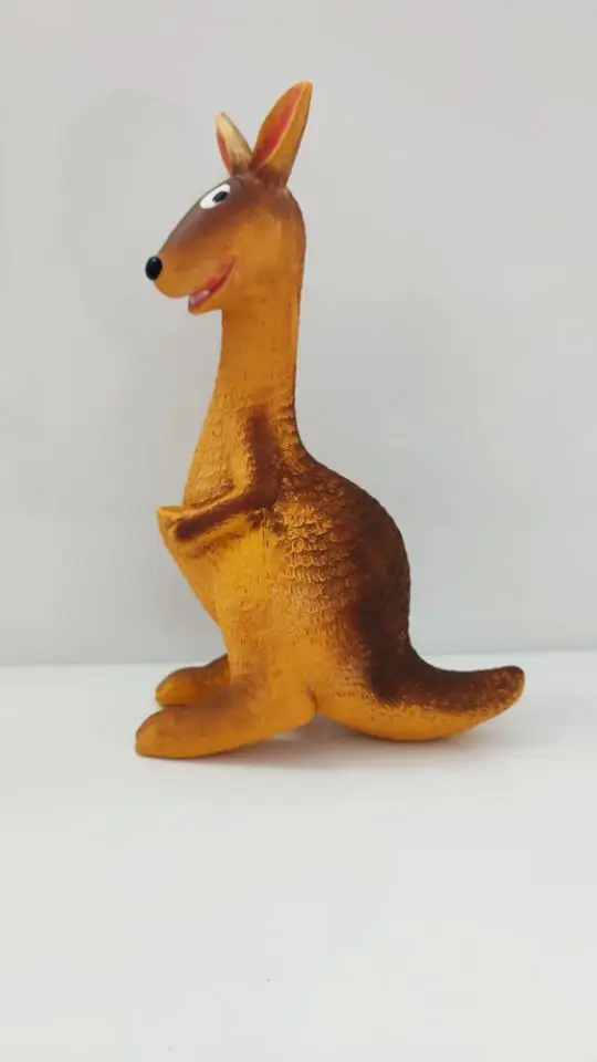 2022  kangaroo real like rubber durable pet toys squeaky latex pet dog toys manufacture