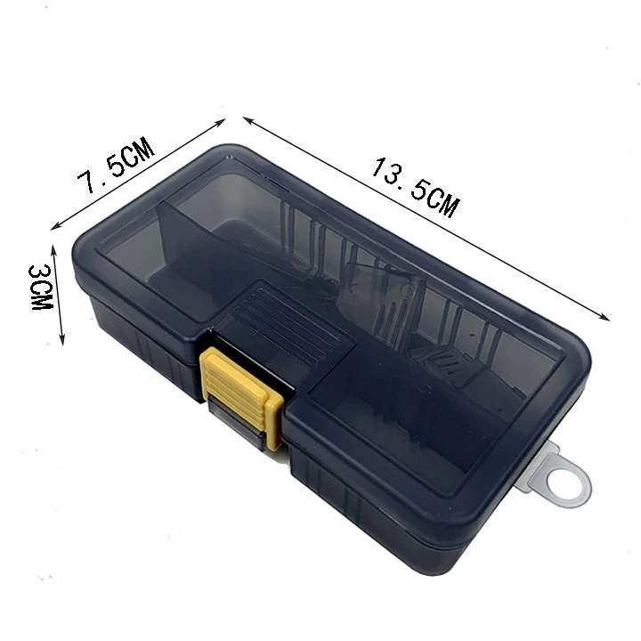 Taigek  Solid Waterproof Gun Color Multifunctional Fishing Accessory Lure Box Container
