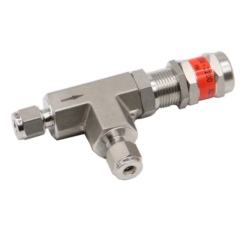 316L Stainless Steel NPT Ferrule Spring Type High-pressure Safety Relief Valve Corrosion-resistant Pressure Reducer Anti-corr