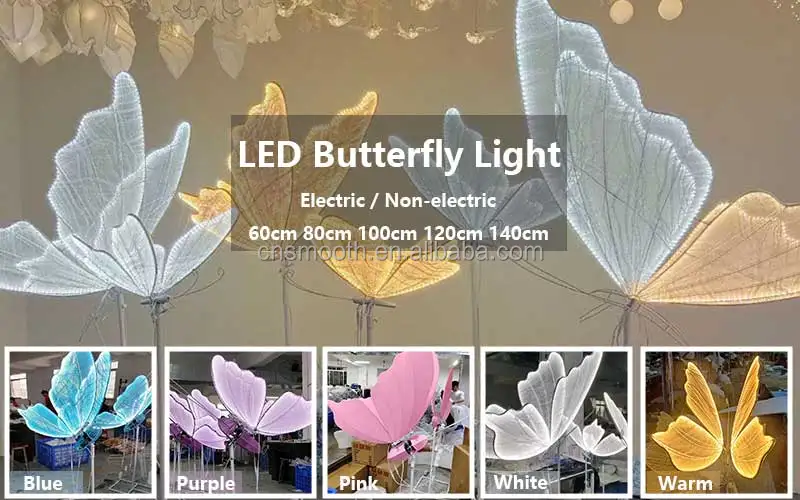 Explosive Models Wedding Stage Led Luminous Butterfly Light Road Lead Wedding Props Road lead Wrought Iron Butterflies