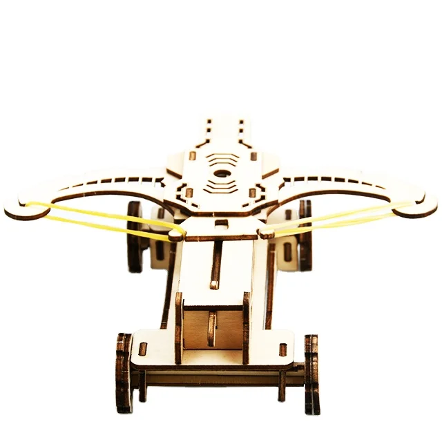 3D DIY Wood Puzzle Launcher Weapons Set Toys Children Playing Heavy Ballista Launcher Launcher Wooden Puzzles Toys