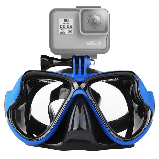 Anti-Fog Anti-Leak Soft Silicone Diving Equipment Freediving swimming googles,camera mount snorkeling diving Masks
