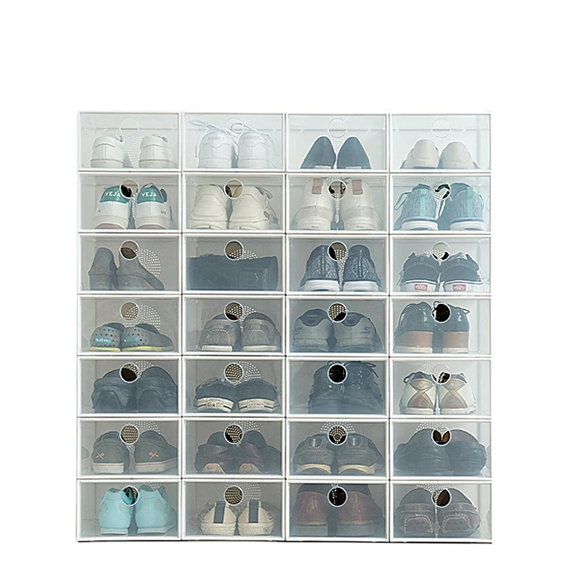 
Wholesale Cheap Foldable Clear Shoes Storage Boxes Organizer Plastic Storage Box Stackable 