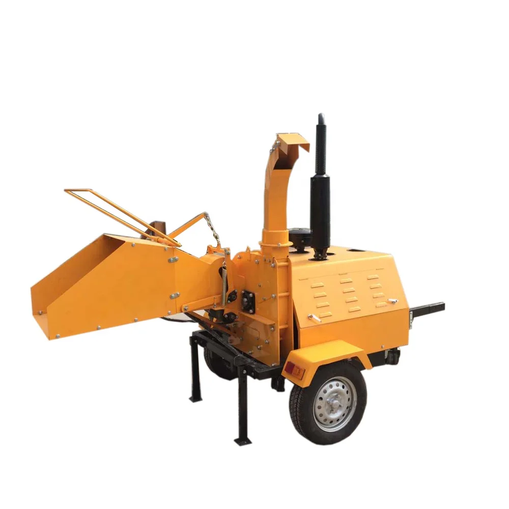Tree Branch Movable Mobile Shredder Wood Chipper with Low price and high quality