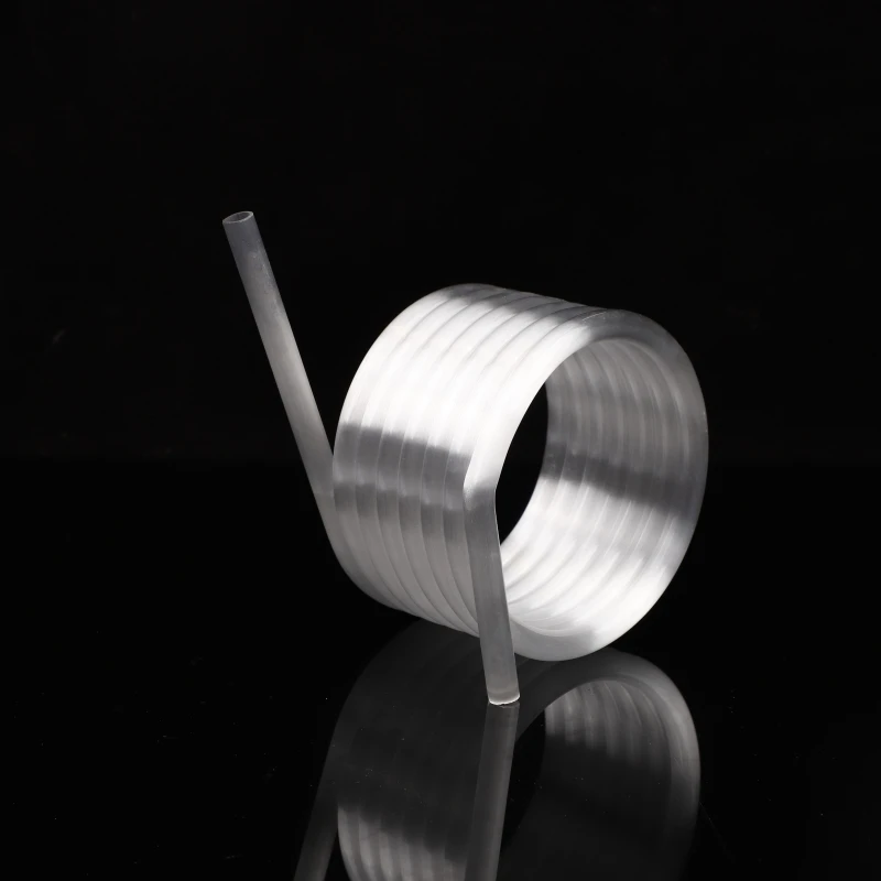 Transparent Milky white Pure Quartz Glass Coil Spiral Quartz Tube