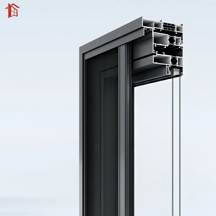 LOVE RONGO Excellent Sound Insulation Thermal Break Aluminum Casement Window With Flyscreen Double Glazed