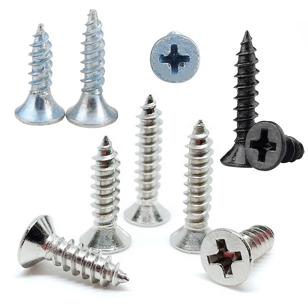 8-32 mm 5/16 Stainless Steel Flat Hex Socket Big Countersunk Head Phillips self tapping screw making machine
