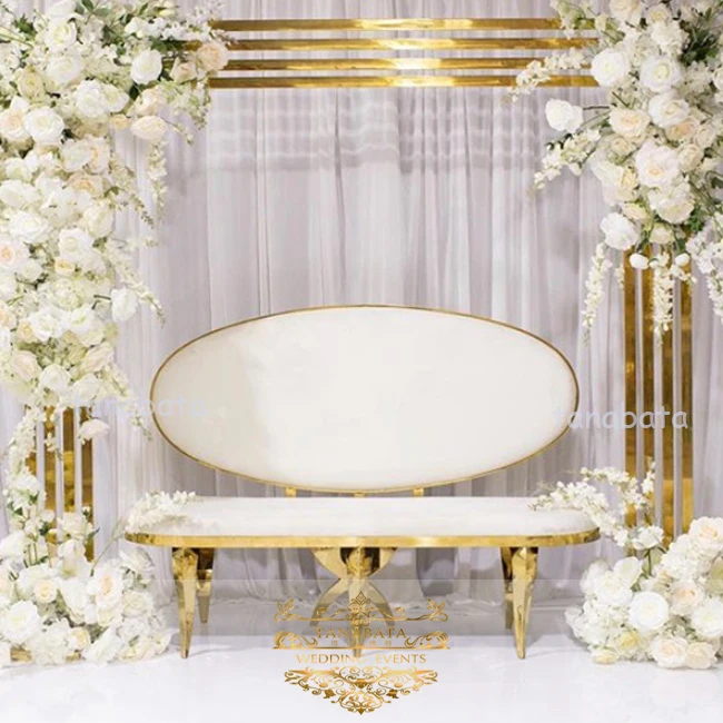 event furniture 3 seaters metal legs wedding chairs for bride and groom sofa chair