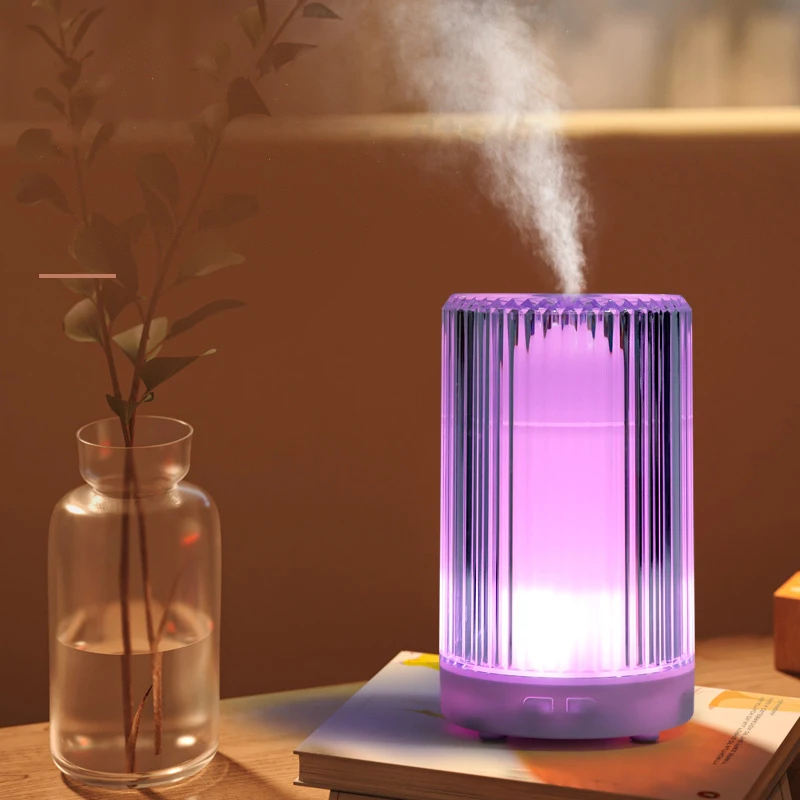 Oem Logo 200Ml Crystal 7 Color Led Light Flash Aromatherapy Scent Machine Air Essential Oil Humidifier Aroma Diffuser