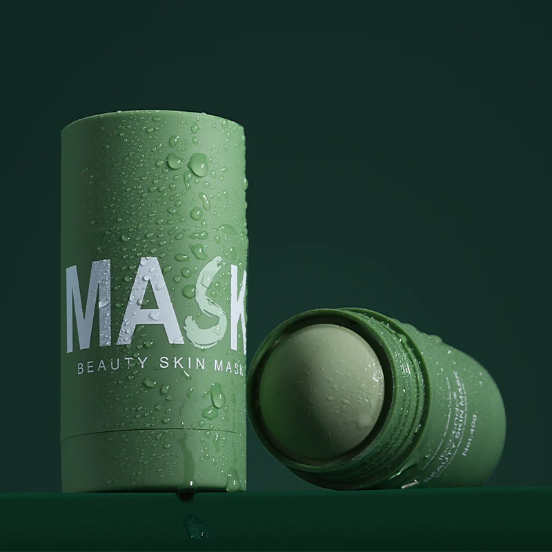 Custom Clay Mask Stick Facial Skin Care Matcha Green Tea Purifying Stick Mask Facial Clay Mud Solid Green Tea Mask Stick