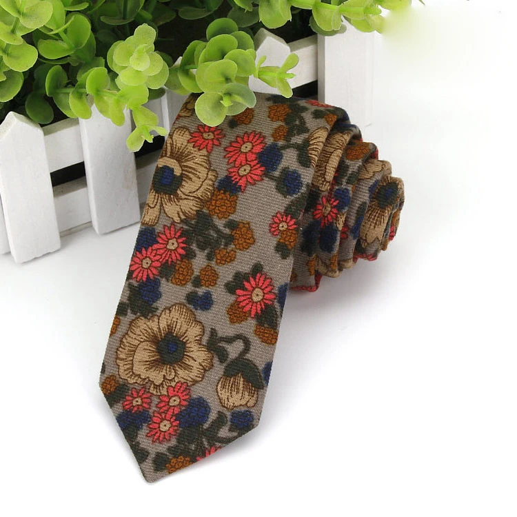 Top Quality 100% Cotton Print Neckties To Match Shirts WIth Private Label