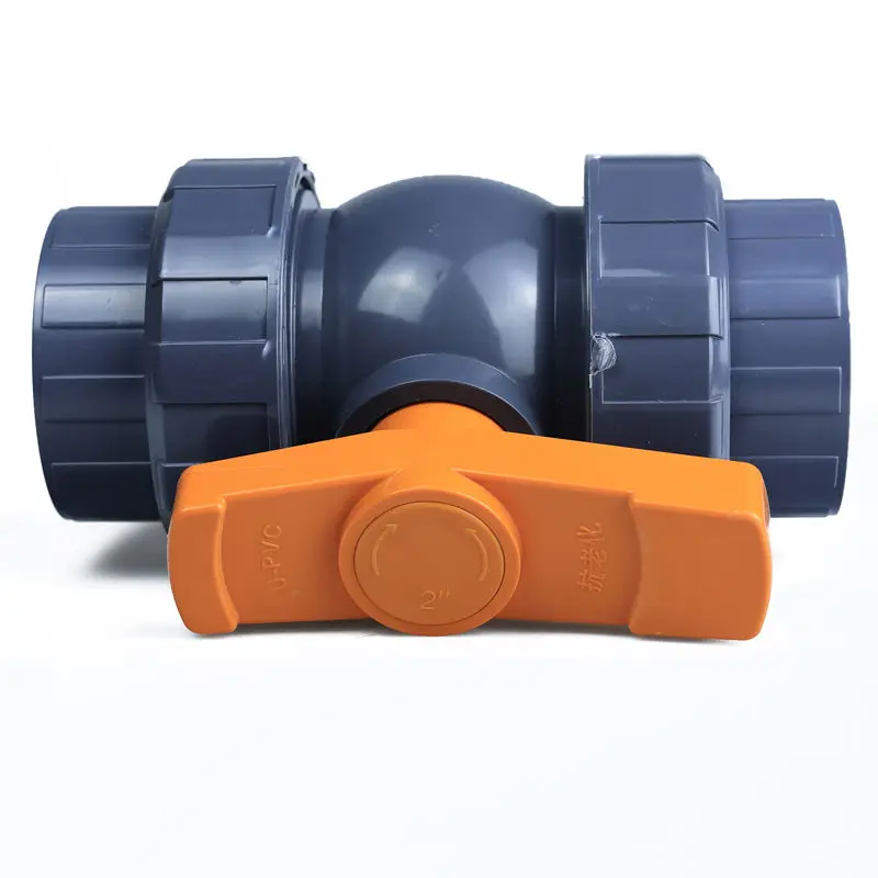 DN20, подача воды, ПВХ, шаровой клапан, UPVC, двойное соединение, Дозирующий шаровой клапан