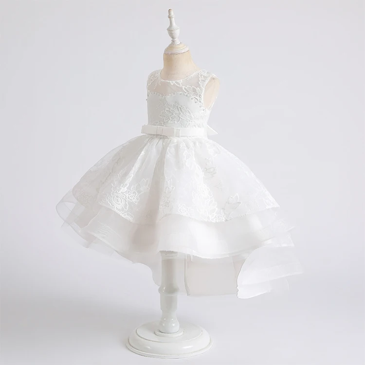 Buy New Girls Trailing Dress Skirt Light Luxury Niche High-End Fairy Temperament Baby Girl Sleeveless Dress Party Costumes